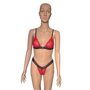 Lace Women's Bra in Vibrant Red